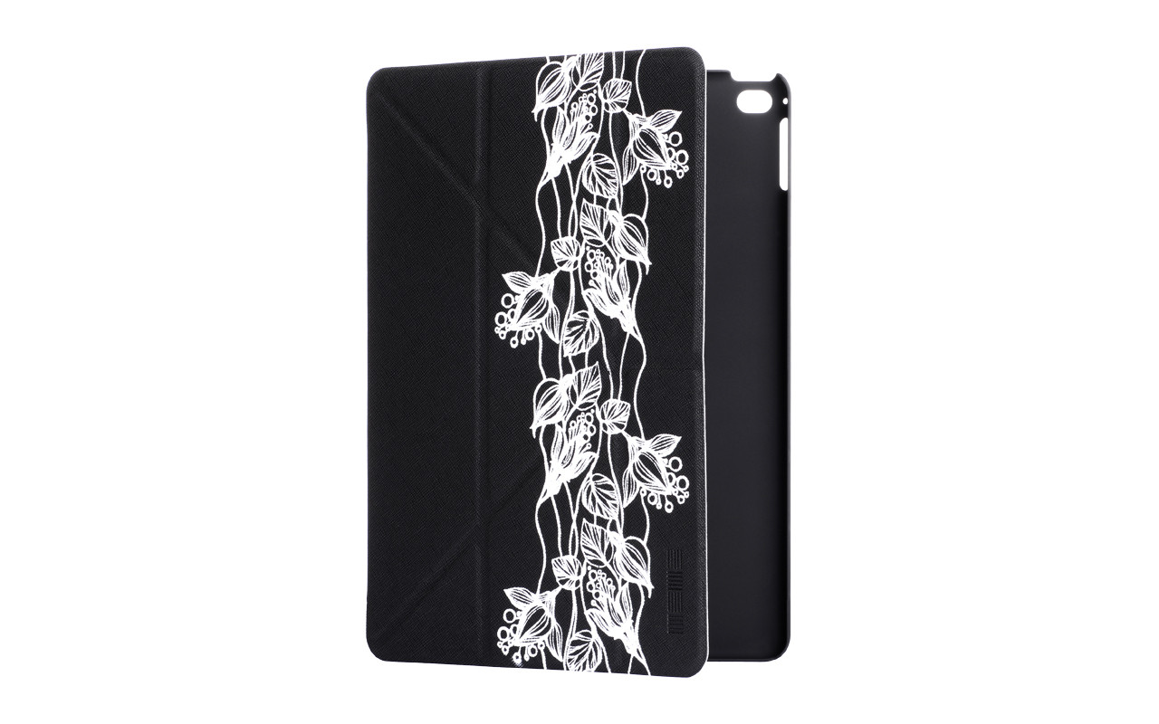 Чехол Для Планшета - Apple iPad 6 Air 2, interstep SMART ST ЛИЛИИ черный