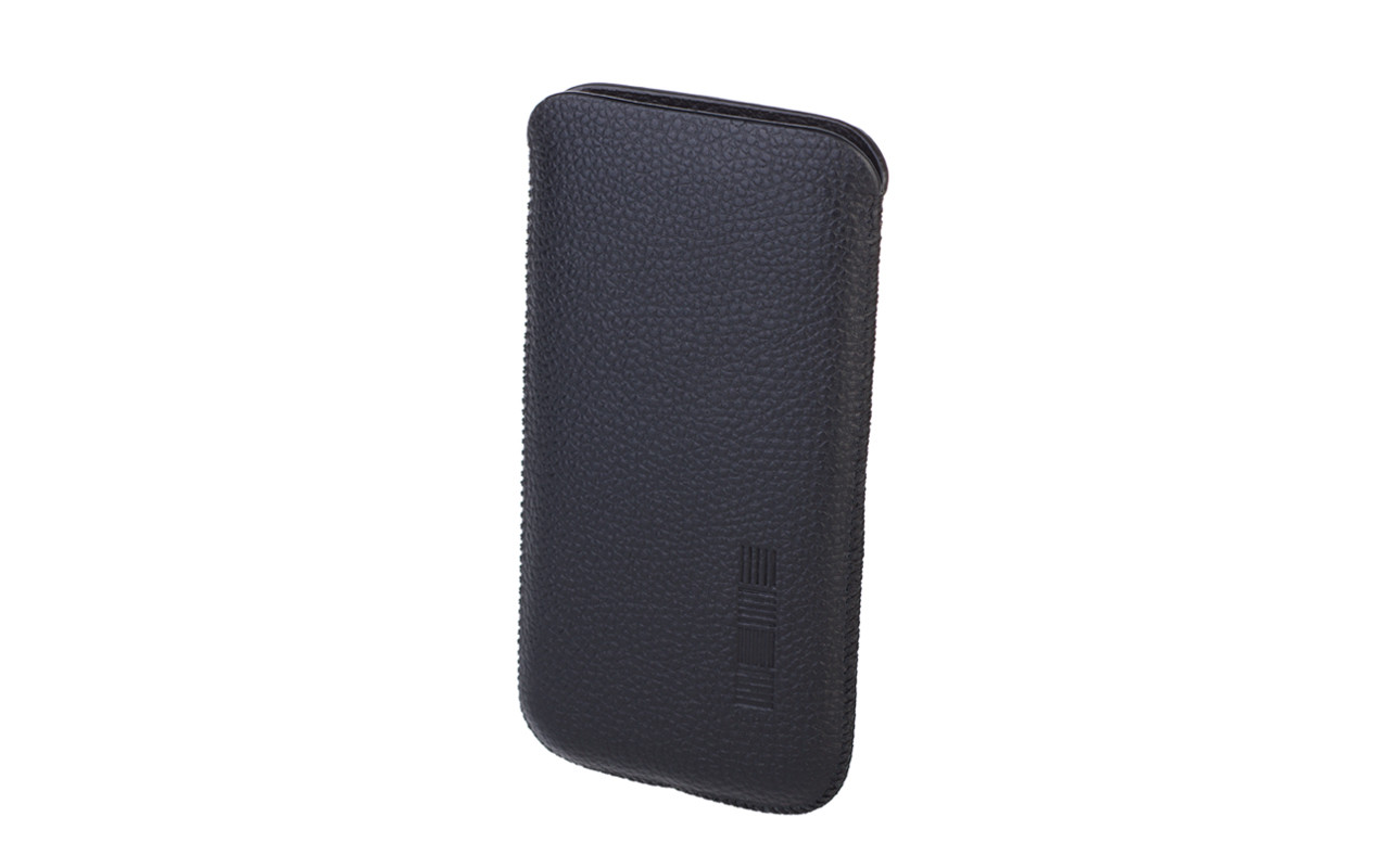 Чехол карман Для телефона, Кожаный, Черный, InterStep LION Р-85
