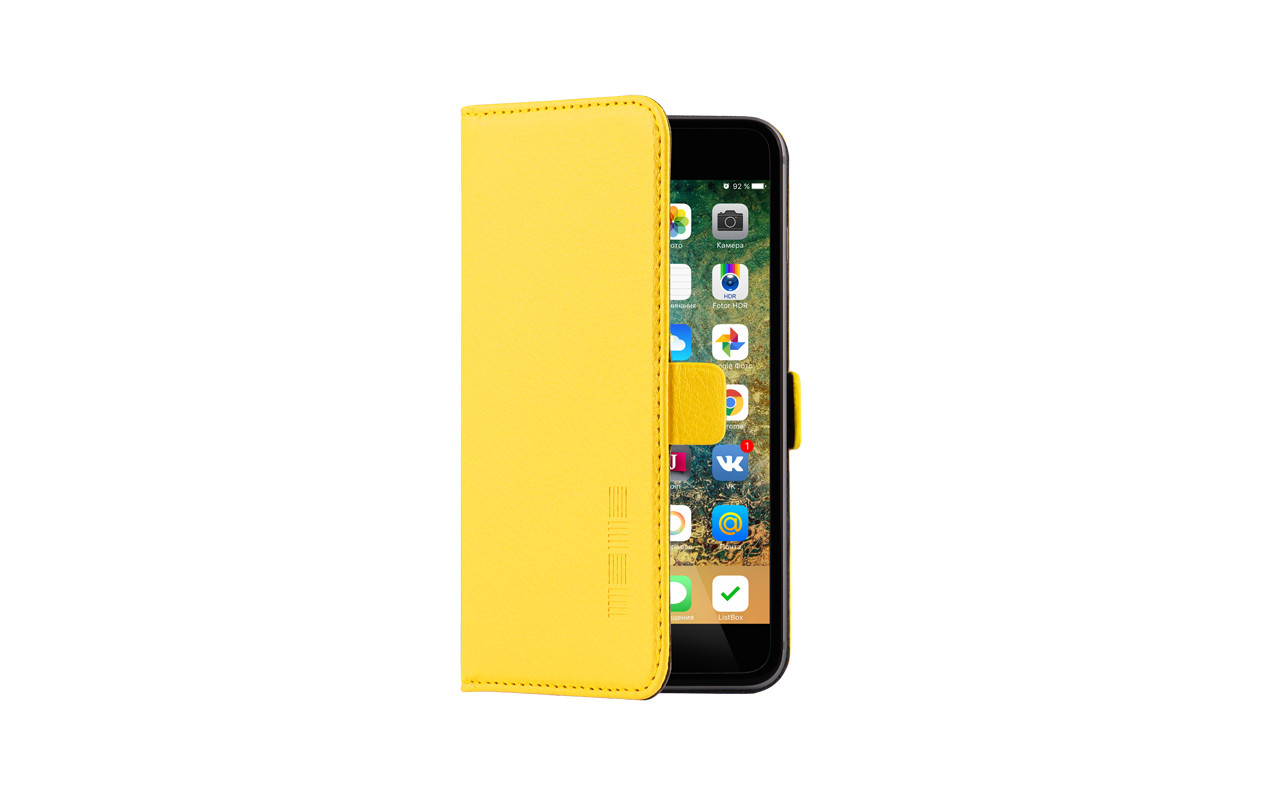 Универсальный Чехол Книжка Для Смартфона с Экраном от 5 до 5,2 дюймов Желтый, InterStep NEXT