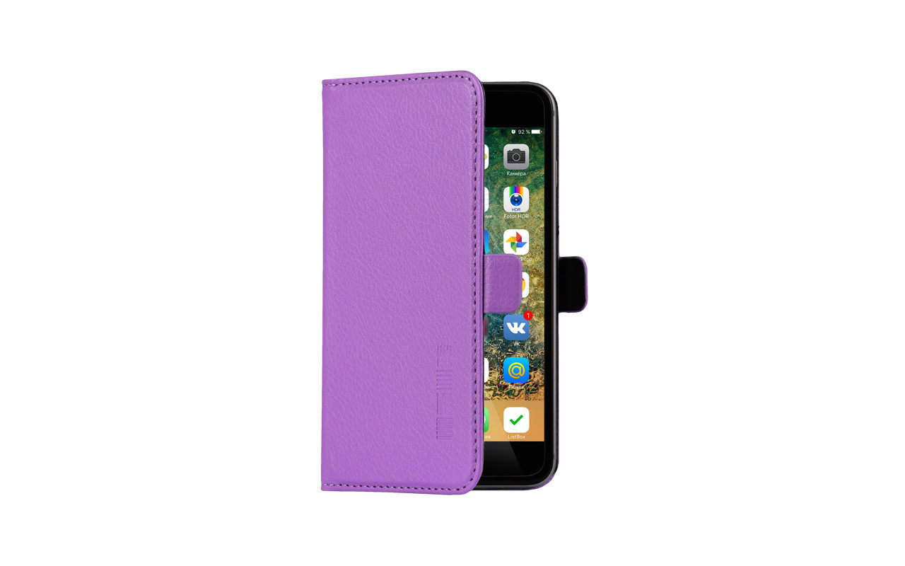 Универсальный Чехол Книжка Для Смартфона с Экраном от 4,7 до 5 дюймов Фиолетовый, InterStep NEXT